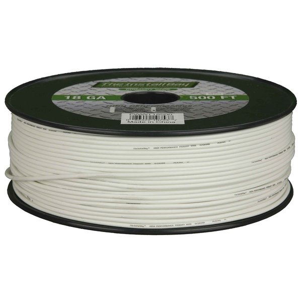 Installbay  By Metra 18GA/500' WHITE PRIMARY WIRE PWWT18500